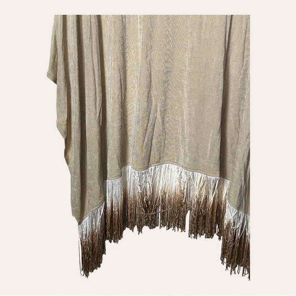 Women’s TRAVELERS BY CHICO’S FRINGE‎ TOP BROWNS IN COLOR SIZE S/MP - Picture 9 of 9